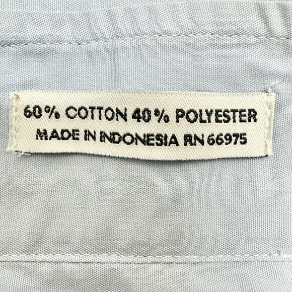 Modena Dress Shirt Mens Big 20 Light Blue Short Sleeve Cotton Polyester - Picture 5 of 6